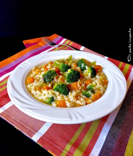 Risotto con zucca e broccoli
