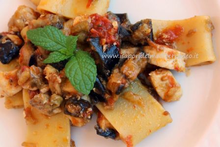 Calamarata pesce spada, melanzane e menta