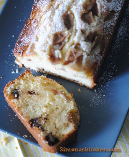 Plumcake con Pere & Cioccolato Fondente - Dark Chocolate & Pears Plumcake
