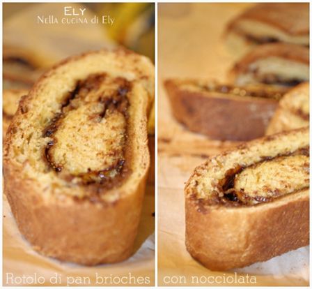 Rotolo di pan brioches con nocciolata