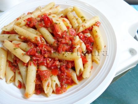 Penne alla Checca sul rogo