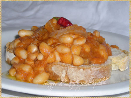 Fagioli cannellini con cotenna di guanciale di Bassiano