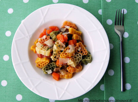 Grappoli con crema di funghi e zucca al rosmarino