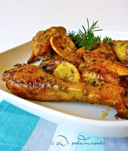 Pollo grigliato con rosmarino e limone... di Martha Stewart