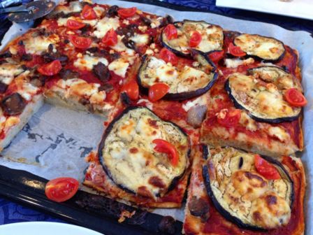Bimby, Pizza alle Melanzane Grigliate e Funghetti