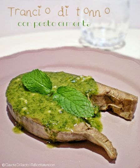 Trancio di tonno con pesto di menta