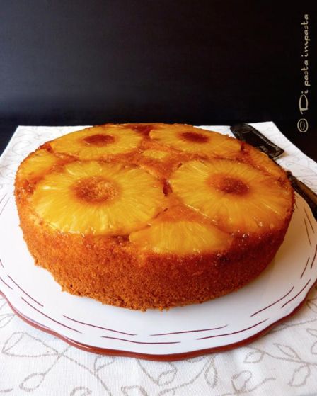 Torta rovesciata all’ananas con farina di farro