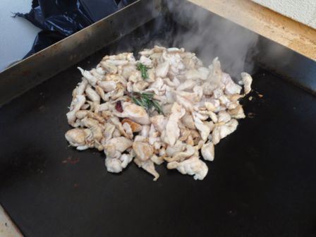 Senza Bimby, Straccetti di Pollo al Rosmarino  e Radicchio Lungo alla Piastra