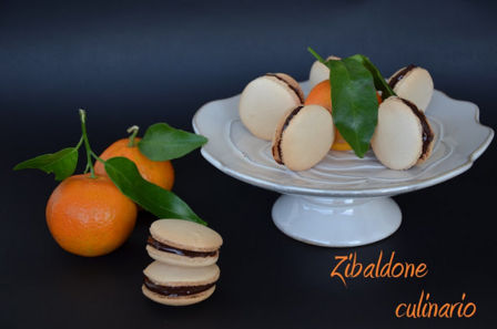 I miei primi Macarons: macaron clementina- cioccolato