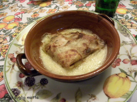 Crespelle vegetariane con mazzancolle