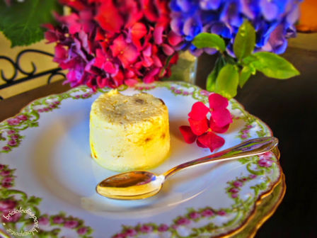 Budino di ricotta e pistilli di zafferano