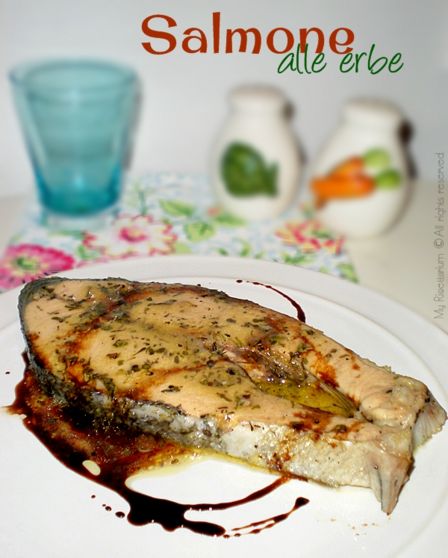 Trancio di salmone alle erbe