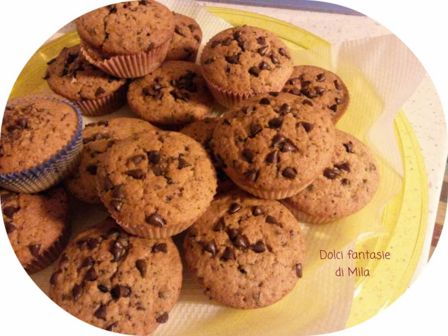 Muffin con goccine di cioccolato
