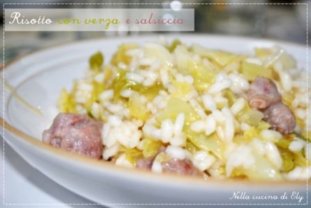 Risotto con verza e salsiccia