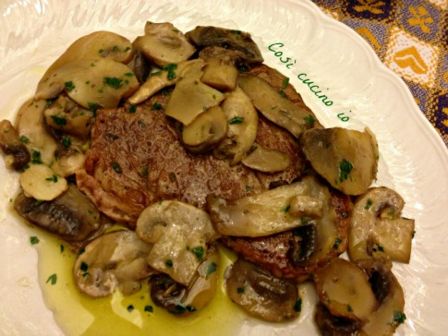 Filetto di manzo ai funghi champignons