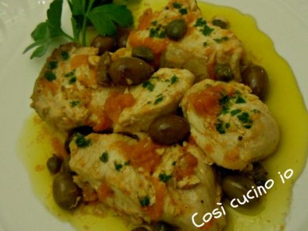 Ricciola in tegame ai capperi e olive taggiasche