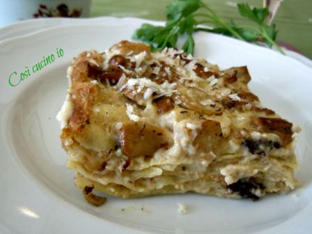 Lasagne porcini e finferli, ricetta primi piatti