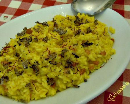 Risotto zafferano speck e tartufo