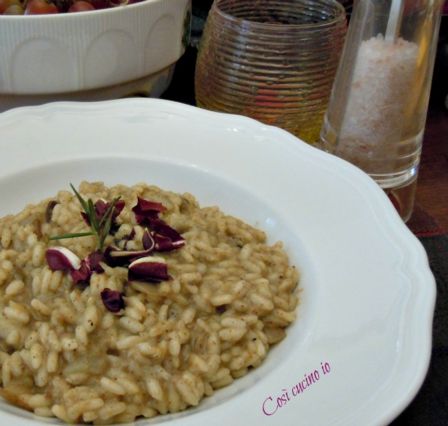 Risotto al patè di fegatini e radicchio tardivo