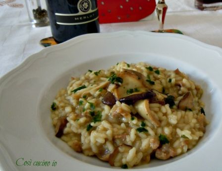 Risotto porcini e salsiccia