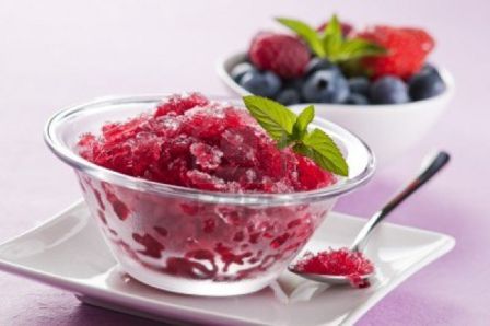 Granita ai mirtilli