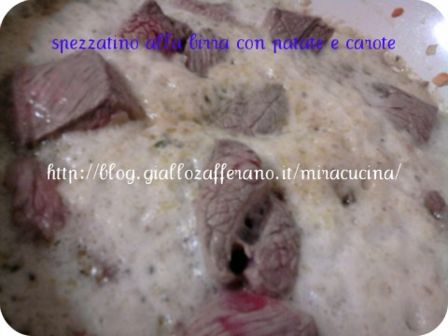 SPEZZATINO ALLA BIRRA CON PATATE E CAROTE