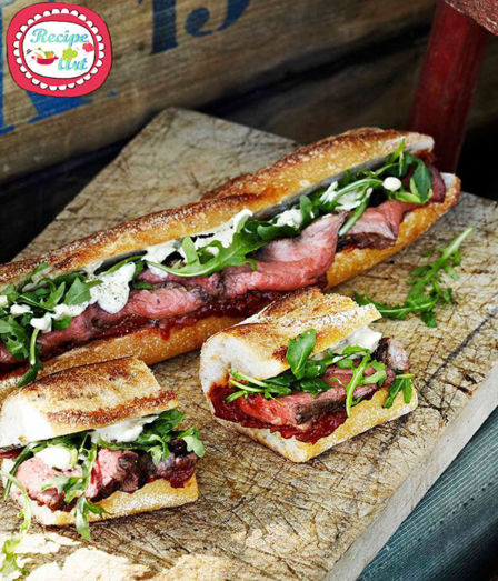 Panino al Prosciutto arrosto, Rucola e Squacquerone