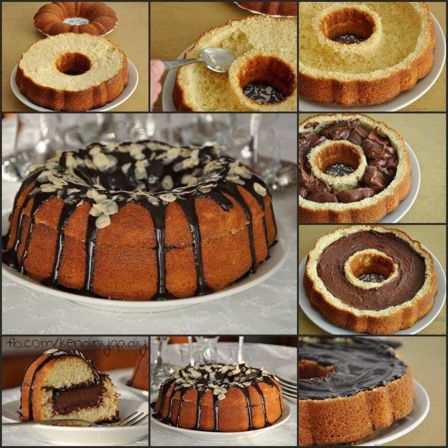 Ciambella ripiena di crema alla Nutella