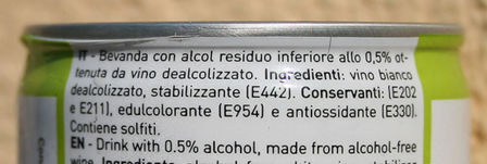 Vino-alcol=?