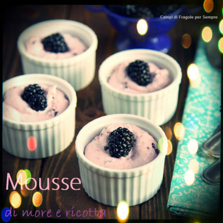 Mousse di more e ricotta