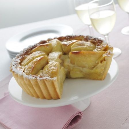 Crostata con due mele alla panna