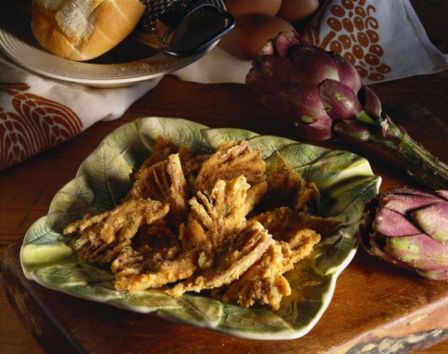 Frittura di carciofi impanati