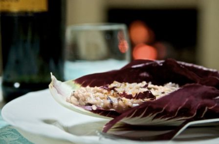 Risotto al radicchio: risotto trevisana