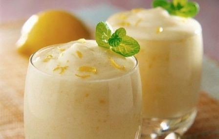 Mousse al limone e menta