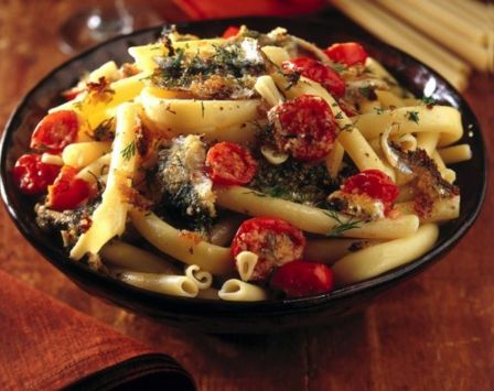Ziti con alici e pomodorini
