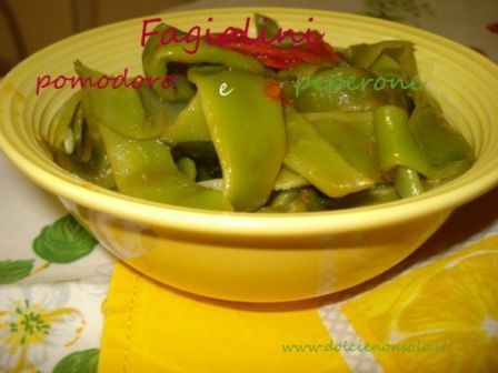 Fagiolini pomodoro e peperone