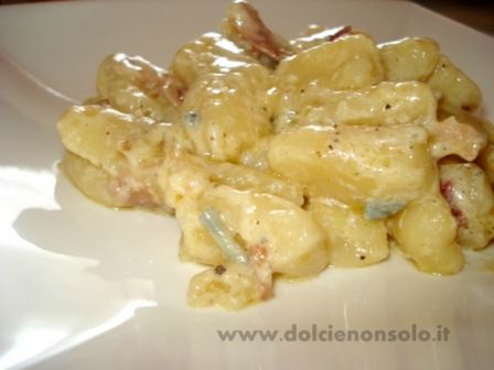 Gnocchi gorgonzola e speck