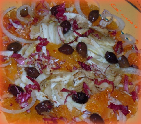Insalata di arance con tocco di radicchio di chioggia