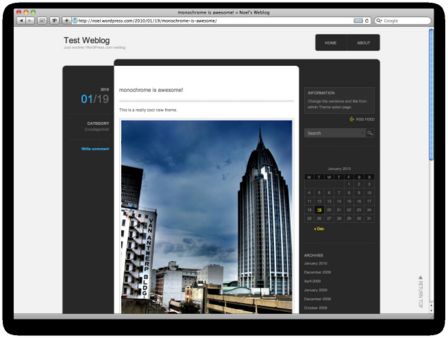 New Theme: monochrome