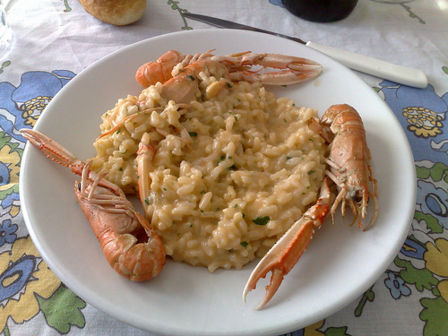 Menu di Natale a base di pesce: Risotto agli Scampi e Zafferano