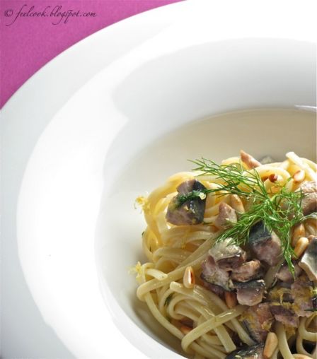 Linguine con sgombro al profumo di limone e finocchietto