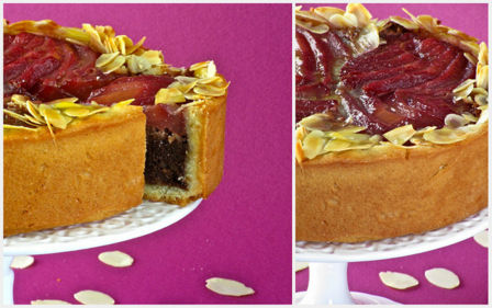 Crostata frangipane con pere al vino