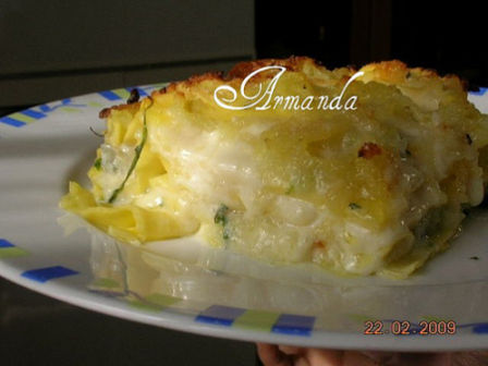 Lasagne con formaggi e verdure