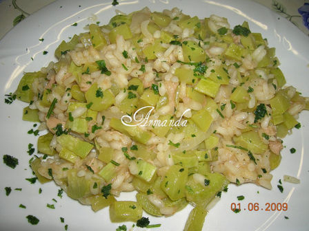 Risotto con zucchine e tonno