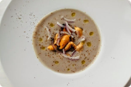 Crema di fagioli e cozze.