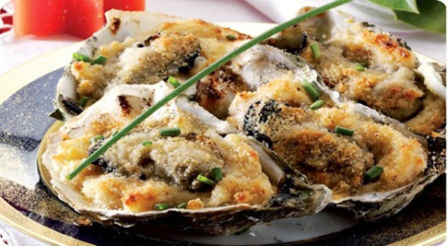 Ostriche al gratin, antipasto a base di pesce molto semplice e veloce da realizzare.