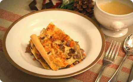 Lasagna di cappone.