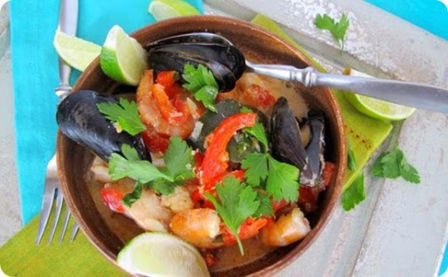 La moqueca di Bahia, tipico piatto brasiliano a base di pesce.