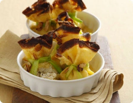 Crepes al pecorino e miele millefiori.