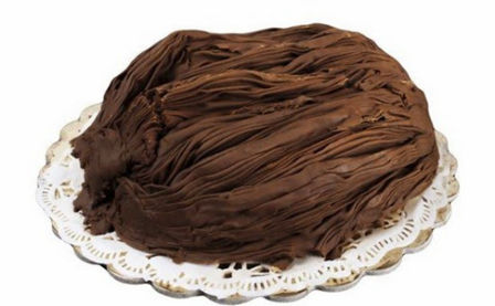 Torta caprese ricoperta con la Foresta di Gay Odin.